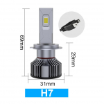 2tk 140W H7 LED esituli Canbus H1 H8 H11 H4 Led pirnid CSP 3570 kiibid 9005 HB3 9006 HB4 9012 Hir2 35000LM Auto Turbo Lamp 6000K 12V 24V H7