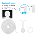 DC12V neoonvalgusega LED-riba l&auml;bistav puidust k&auml;sitsi p&uuml;hkimispuuteandur, h&auml;mardatav l&uuml;liti Neoonk&ouml;istoru lamp DIY koduaia sisekujundus 1M