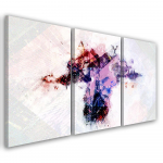 Kolmeosalise pildiga l&otilde;uendiprint Amy Winehouse Singer 60x40 lilla