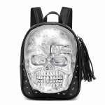 JIEROTYX Goth Skull Mootorratta seljakotid naistele Meestele Vintage Tassel Bookbag Travel S&uuml;learvuti Seljakott kolledžile