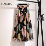 DX - uus Bohemian Chiffon poolpikk kleit kevadeks ja suveks Keskmise pikkusega k&otilde;rge v&ouml;&ouml;kohaga haldjas lilleline suur kiikseelik rannaseelik One size