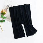 Naiste turvap&uuml;ksid suures suuruses suvised k&otilde;rge v&ouml;&ouml;kohaga &otilde;mblusteta j&auml;&auml;siidist poistep&uuml;ksid alusp&uuml;ksid seksikad pitsist h&otilde;&otilde;rumisvastased alusseelikud bokserid naistele 5XL must