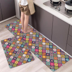 Geomeetriline Mandala Print K&ouml;&ouml;gi p&otilde;randamatt elutoa sisekujunduseks Vaip Kodu Sissep&auml;&auml;s Uksematt R&otilde;duuks Libisemisvastane vaip 1pc 40x120cm