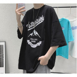 M-5XL Meeste l&uuml;hikeste varrukatega T-s&auml;rgid Graafilise kirjaga T-s&auml;rk vabaaja s&auml;rk meestele &Uuml;markaelusega Retro topsid jaoks M must