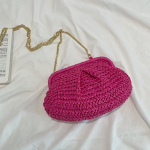 Yogodlns naiste suvine &otilde;lgkettide disain v&auml;ike &otilde;lakott Moodne kootud &otilde;htus&ouml;&ouml;k Sidur Rand Crossbody kott 28x8x19cm kuum roosa v&auml;rv