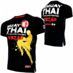 Meeste Muay Thai T-s&auml;rk Jooksu Fitness Sport L&uuml;hikeste varrukatega V&auml;lispoks Maadlus Spordidressid Suvised hingavad kiiresti kuivavad topid M