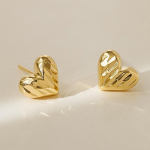 Foxanry Love Heart geomeetrilised k&otilde;rvar&otilde;ngad naistele Lihtsad elegantsed allergiat ennetavad pulmad pruudi ehted aksessuaarid kingitused 8mm kuld