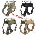 S&otilde;jav&auml;e taktikalised koerarakmed Lemmikloomade treeningkoera vest Reguleeritav metallist pandlaga tihendav materjal Keskmine suur koeravest XL must