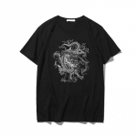 Moodsad T-s&auml;rgid Gooti Dragon Punk gooti riided Y2k l&uuml;hikeste varrukatega hip-hop vintage printiga Harajuku suve naiste Ts&auml;rk S must