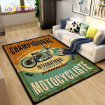 Retro vanaaegne mootorrattaala suur vaip, vaipvaip elutoa magamistoa diivanile, k&ouml;&ouml;gi-vannitoa uksematt, libisemiskindel p&otilde;randamatt, kingitus 120x160cm