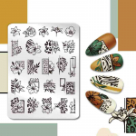 DIY Nails Art templiplaadid Leht Lill Roostevabast Terasest &Scaron;abloonid K&uuml;&uuml;nte tr&uuml;kkimine Piltide Manik&uuml;&uuml;r Templit&ouml;&ouml;riistad