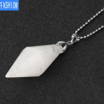 Euroopa ja Ameerika lihtne naturaalsest kristallist kaelakee isiksus, looduslik kristallist ripats white crystal