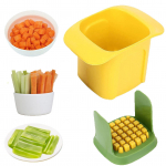 K&auml;sisurve disainiga k&ouml;&ouml;giviljahakkija, mugav kuubikuteks l&otilde;ikamine ja viilutamine, veega eemaldatav kollane