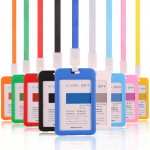 5 komplekti plastikust tahke krediitkaardikaane &uuml;mbrispaelaga kontori &uuml;li&otilde;pilast&uuml;druku bussi ID-kaardi hoidja kaitse&uuml;mbris naistele meestele Vertical helesinine v&auml;rv