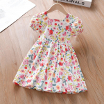 2023. aasta suvine armas lastekleit t&uuml;drukute lilleline kleit 100cm roosa