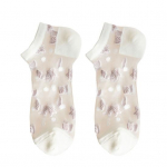 1 paar N&auml;htamatud sokid K&otilde;ik sobivad elastse, hingava l&uuml;hikese koelise taldiga Lahe pol&uuml;ester l&auml;bipaistev disain Naiste sokid Kingad Aksessuaarid helehall v&auml;rv