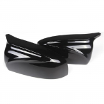 S&uuml;sinikkiust/ABS 2x peeglikaane X5 X6 auto k&uuml;ljetahavaate peegli kaane katte korpuse vahetus BMW X5 X6 E70 E71 jaoks Glossy Black