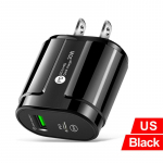 20W PD USB 5V 2A C laadija kahe pordiga seina kiirlaadimine C-t&uuml;&uuml;pi telefoniadapter iPhone 14 13 11 Pro iPad Huawei Xiaomi Samsung jaoks US Plug must