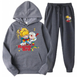 Rainbow Brite prinditud meeste naiste dressikomplektid vabaaja kapuuts ja p&uuml;ksid 2-osalised komplektid &uuml;lisuured dressipluusid, moe unisex r&otilde;ivad XXL