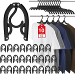 10 tk reisiriideid Kaasaskantavad kokkupandavad reisiriideid korraldaja Reisivajalikud riided kuivatusrest Kokkupandavad riidepuud reisimiseks telkimiseks 10pcs