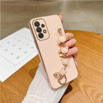 Karu k&auml;ev&otilde;ru hoidik Plaat silikoonist telefoni&uuml;mbris Samsung Galaxy A53 A73 A33 A52 A52s A72 A32 4G 5G A51 A71 A12 A31 A21S Fe kaitsev kate A32 4G roosa