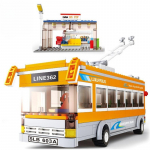 0332 Trollibussid 457 tk 3D ehitustellis DIY ehitusklotside komplektid lapse m&auml;nguasja j&otilde;ulukingiks DIY m&auml;nguasjad 60154