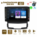 8-tolline SsangYong Korando 2010-2013 jaoks koos nupunupuga Android autoraadio multimeediumipleier Navigatsioon Stereo GPS 2 Din Carplay 2+32GB 1+32GB