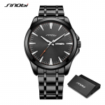 SINOBI meeste k&auml;ekellad parima kaubam&auml;rgiga luksuslik kvartsist meeste kalenderkell veekindel sportlik randmekell meeste roostevabast terasest meestekell must