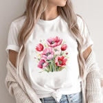 (Aasia suurus)T Sweet Flower Armsad armsad r&otilde;ivad vabaaja moetr&uuml;kk Naiste vabaaja naiste top graafiline t-s&auml;rk l&uuml;hikeste varrukatega T-s&auml;rk S