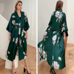 Oversize Print Pidžaamad &Ouml;&ouml;p&uuml;ksid Naiste kimono kleit, hommikumantel pikkade varrukatega hommikumantel Lahtine salongipesu Kevadised &ouml;&ouml;riided Koduriided One Size
