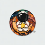 58MM Creative Cartoon Planet astronauti emaili n&ouml;&ouml;pn&otilde;elad kosmoseraketi &uuml;mmargune pross Multikas m&auml;rk seljakoti m&uuml;tsi jaoks Ehted Aksessuaarid Kingitus