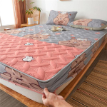 Paks voodikate Voodikatted Voodimadratsi kate Libisemiskindel voodikaitse kate k&otilde;ikeh&otilde;lmava elastse voodilinaga, paigaldatud lina ilma padjap&uuml;&uuml;rita 90x200cm Only A Sheet gray