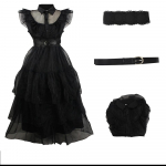 T&auml;iskasvanute Cos Kleit marli seelik Kolmap&auml;ev Adams Must marli seelik Cosplay kleit XXXL