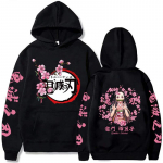 Demon Slayer kapuuts Kamado Nezuko Graafilise tr&uuml;kiga kapuutsid Pusad Naiste vabaaja t&auml;navar&otilde;ivad Harajuku Paari Pullover Topid XXXL