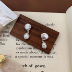 S925 Sterling Silver Retro Shell mageveep&auml;rli ebakorrap&auml;rased k&otilde;rvar&otilde;ngad