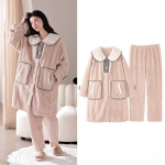 Talvine uus flanellist soe ja suur sametiga paksendatud naiste &ouml;&ouml;s&auml;rk, mida saab kanda ka v&auml;ljaspool vabaajar&otilde;ivaste komplekti M