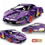 KAZI 443tk City Sportauto tehniline Super Racing Ehitusplokid Klassikaline Sport Racer Mehaaniline S&otilde;iduk Klotsid M&auml;nguasjad Lastele