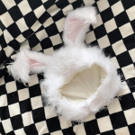 Kawaii Rabbit Bunny K&otilde;rvad M&uuml;tsid Naiste T&uuml;drukud Armsad K&otilde;rvaklappide M&uuml;tsid Soojem pea Kevadtalvepeol Cosplay m&uuml;tsid naistele T&uuml;drukutele Nokam&uuml;ts 56-58cm valge
