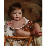 60 cm armas seemisnahk Reborn Baby Doll Girl Pehme puutega riidest keha vasts&uuml;ndinud nukk Realistlik 3D-v&auml;rvitud nahk Rebirth Doll Lapse m&auml;ngukaaslane m&auml;nguasi s&uuml;nnip&auml;evakingitused 60cm
