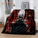 Japan Anime Tokyo Ghoul Cartoon pehme pl&uuml;&uuml;sist tekk, flanelltekk elutuppa magamistoa voodi diivani piknikukate 75x100cm (30x40inch)