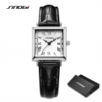 Uus saabunud SINOBI Top Luksuslikud naiste kvartskellad Moodsa disainiga naiste k&auml;ekellad Elegantne kandiline korpus Parim naiste kell must