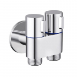 G1/2 multifunktsionaalne segisti messingist &uuml;ks kahes v&auml;ljas kahekordse juhtimisega pesumasina kraan, kolmesuunaline tualettruumi paagi kolmnurkventiil electroplating