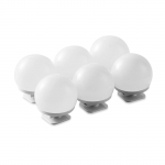 Peegli esivalgusti USB meigivalgusti Kolmev&auml;rviline h&auml;marduv peeglivalgusti t&auml;itetuled 6pcs