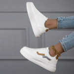 TUINANLE valged kingad, naiste kerged, PU-nahast tossud, spordijalatsid, suuremad 36-42 36 kuld