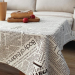 Retro Briti Euroopa inglise ajalehe mustriga laudlina kohviripats tee lauapadi 60cm X 60cm must