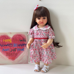 Elutruu Reborn Baby Doll Betty 22-tolline kogu kehaga silikoonist pehme puudutusega simulatsiooninukk kauni kleidiga Realistlik printsessi imitatsioon beebinukk 55cm