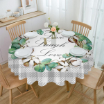 Akvarell Eukal&uuml;ptilehe halli ruudustikuga &uuml;mmargune laudlina festivali einestamine Veekindel laudlina lauakate pulmapeo kaunistamiseks 4pcs 33x48 Table mat