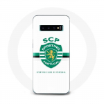 Samsung galaxy S10 &uuml;mbris scp sport portugal valge taustaga