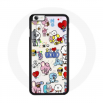 Coque pour Iphone 6 BTS Bangtan Sonyeondan BT21 Van Tata Chimmy Cooky Rj Koya Mang Et Shooky