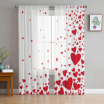 Romantiline s&otilde;brap&auml;eva armastus s&uuml;dame aknakatted elutuppa t&uuml;llkardinad k&ouml;&ouml;gi kaunistus laste toa kardin aknakate 135W x 114H(cm)